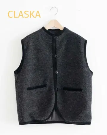 [ 새상품 택 포함 ] claska D 시프 파일 저지 베스트 완판템
