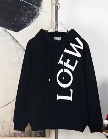 블랙 후드 부착 후드티 M