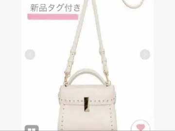 새상품 셀포드 비쥬 스터드 미니백 화이트