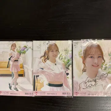 이코럽 타키와키 쇼코 친필 브로마이드 3장 컴프