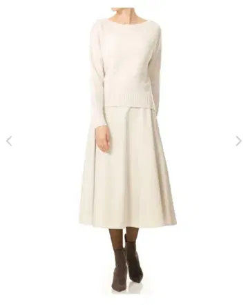 아베닐 에투알 울 캐시미어 보트넥 니트 핑크 베이지