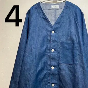 [새상품급] KIJI 키지 노카라 데님 자켓 XL size4