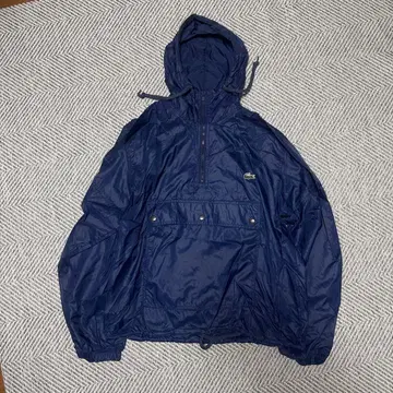 80~90s 라코스테 아이조드 아노락 후드티 네이비 S