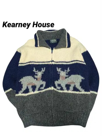 Kearney House 카우친 그레이 네이비 니트 스웨터