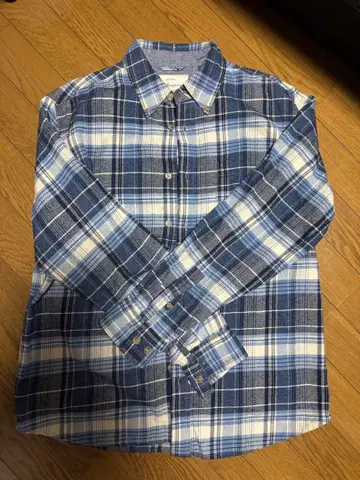 Weatherproof 빈티지 긴팔 플란넬 셔츠 블루 계열 체크