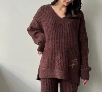 gelato pique [ Bitter ] 베비모코 멜란지 리브 풀오버