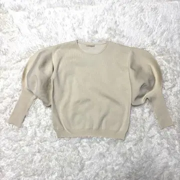 Rose Tiara 퍼프 슬리브 니트 아이보리 M