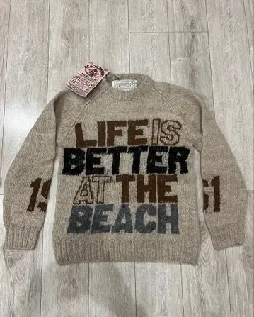 번스토머스 알파카 울 스웨터 M 크루넥