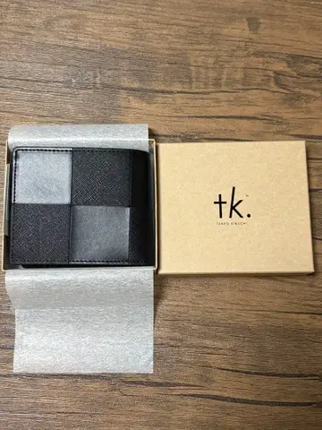 tk. 블랙 패치워크 접이식 지갑 미사용 새상품 당일 발송