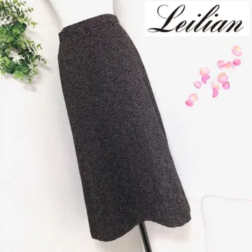 레리안의 다크 브라운 색상 종아리 기장 스커트 9호 M