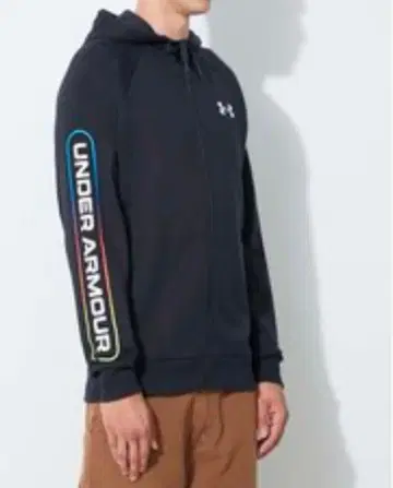 128 언더아머 XXL 풀 집업 맨투맨 후드티 레인보우