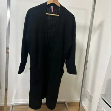 HARE 블랙 롱 가디건