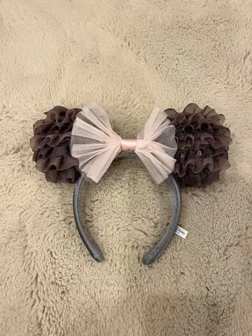 미니 머리띠 브라운 x 핑크