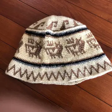 빈티지 버킷 햇 니트 모자 울 100% 구제 의류