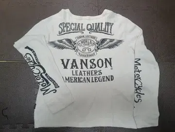 vanson 반손 긴팔 셔츠 L 사이즈 화이트에 가까운 베이지