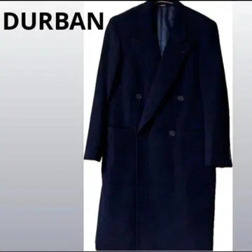 DURBAN 더반 더블 브레스트 코트 롱 코트 다크 네이비 일본제 M