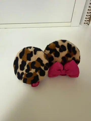 미니 레오파드 무늬 헤어핀