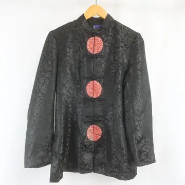 플라워 리프 꽃무늬 올 패턴 자수 차이나 셔츠 자켓 구제 의류