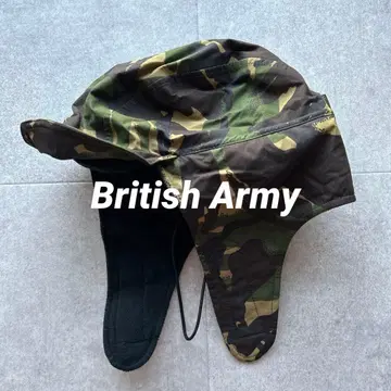 미사용 영국군 플라이트 캡 윈터 캡 카모플라주 카모 패턴 레어