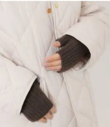 IENA JOHNSTONS 캐시미어 리브 블리스 워머 브라운