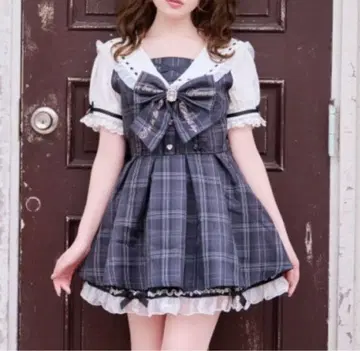 LIZLISA 리즈리사 체크 세일러 셋업