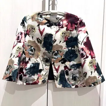 플라워 프린트 노카라 자켓 KAOS 이탈리아제