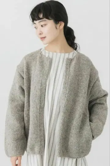 카구레 페루 크루넥 가디건 페루 니트 니트 가디건