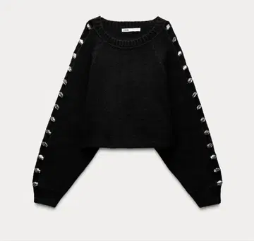 ZARA 메탈 볼 슬리브 니트 스웨터 택 포함 미사용 새상품