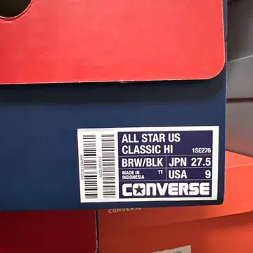 27.5cm CONVERSE ALL STAR US CLASSIC HI