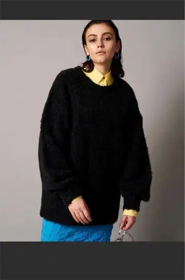 메종 스페셜 알파카 블렌드 샤기 니트