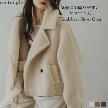 미사용 새상품 rectangle 레타 테디베어 숏코트