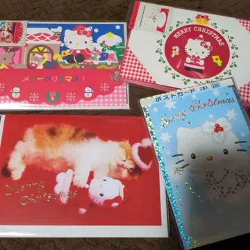 헬로키티 크리스마스 카드 4장 세트