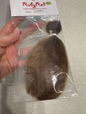 리본 인형용 모헤어 라이트 브라운 1개