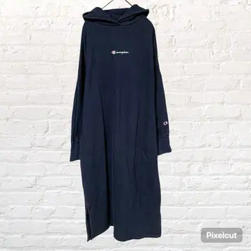 12410 챔피언 후드티 원피스 M 네이비 롱 기장 후디