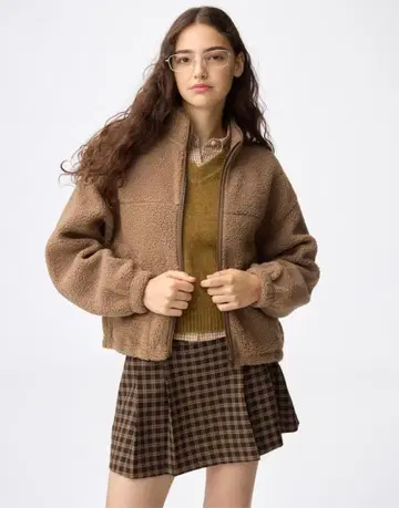 GU 보아 플리스 블루종+X 보아 아우터 빅 사이즈 XXL