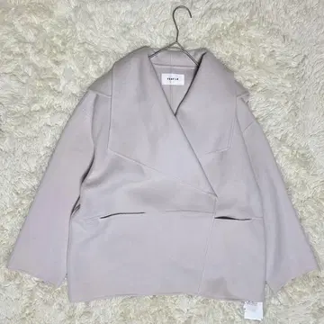 [택 포함 새상품] FRAY ID 2way 후드 숏 코트 아이보리