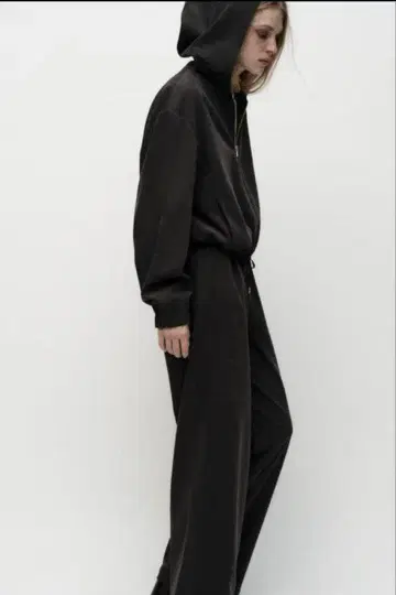 ZARA 그레이 와이드 팬츠