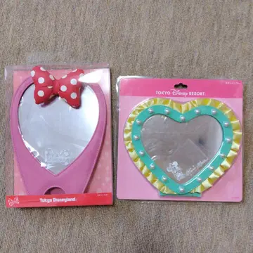 도쿄 디즈니 리조트 미니 하트형 거울 2세트