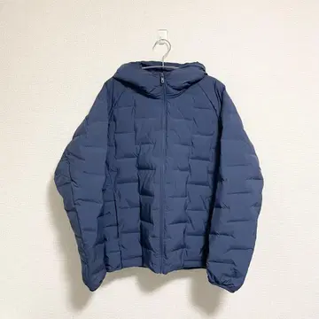 유니클로 퍼프 테크 후드티 L 블루 2024년 완판템