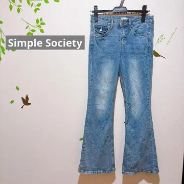 컨디션 최상 Simple Society 라이트 블루 데님 팬츠
