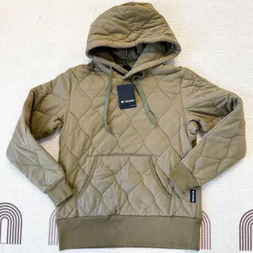 미사용 컬럼비아 퀼팅 후드티 남성용 L 사이즈 카키