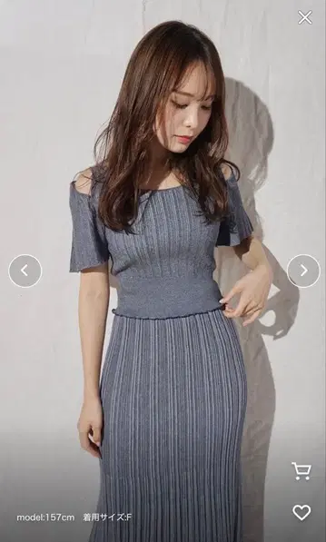 [ 머큐리 듀오 ] 2WAY 숄더 리브 니트 셋업