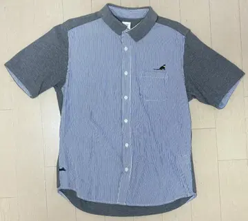 그라니프 반팔 셔츠 남성용 M 사이즈 고양이 골프 카노코 소재 x 면