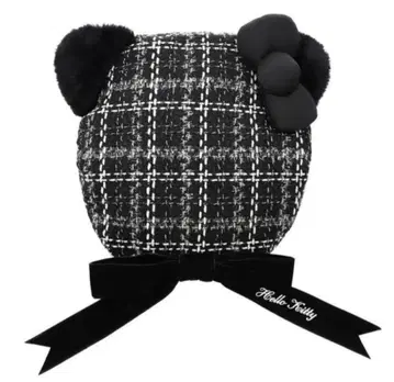 USJ 유니버셜 베레모 트위드 키티 유니버셜 헬로키티