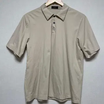 [새상품급] theory 띠어리 드레이프감 반팔 셔츠 베이지 40사이즈