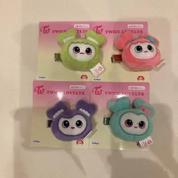 TWICE GIGO 봉제 인형 헤어핀 4개 정연 모모 사나 미나