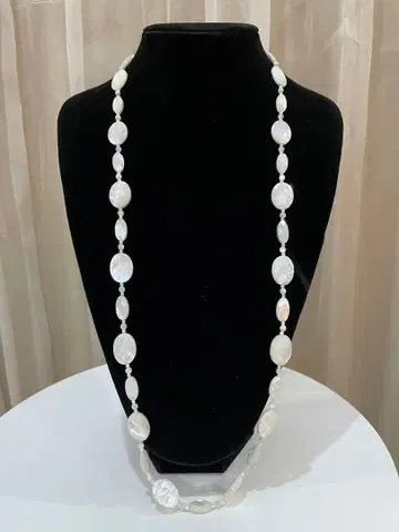 VENDOME BOUTIQUE 화이트 펄풍 롱 목걸이