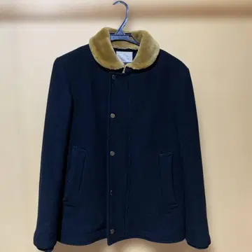 FACTOTUM 더플 헤링본 데크 블루종