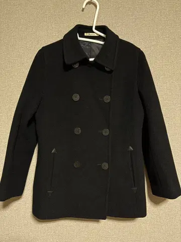 Aquascutum 울 피 코트 블랙