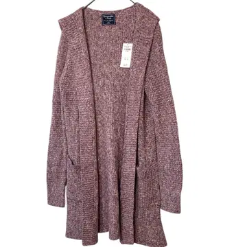 새상품 Abercrombie & Fitch 퍼플 오픈 가디건 XXS